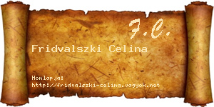 Fridvalszki Celina névjegykártya